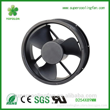 254x254x89mm 220V 380V metal AC Cooling Fan 250mm High flow rate fan